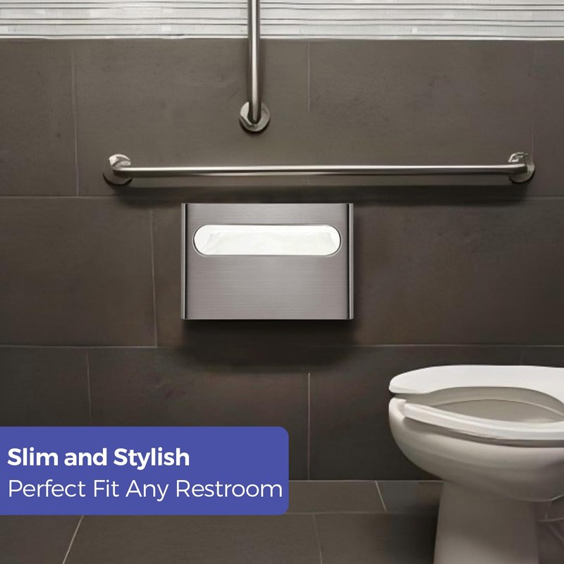 Stardrix Slim Brushed Stainless Steel Toilet Seat Cover Dispenser –