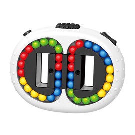 Rotating Magic Bean Cube Toy,Handheld Spinning Magic Beans Jigsaw Puzzle Toys Finger Games Stress Relief IQ Puzzle for Kids Teen Adults Ball Sorting Infinity Brain Creative Educational Toys Gifts