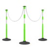 RoadHero 3 Pack Traffic Delineator Post with Weighted Rubber Base,