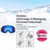 Black Crevice Unisex - Schladming Adult Ski Goggles White, Size