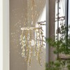 Crystal Hanging Suncatcher with Natural Stone, 16.9 Inch Decorative Wind