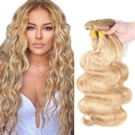Raivide P27613 Bundle 613 Body Wave Human Hair Bundles Two Tone Honey Blonde Mixed With Blonde Bundles Human Hair 18 20 22 Inch Highlight Bundle