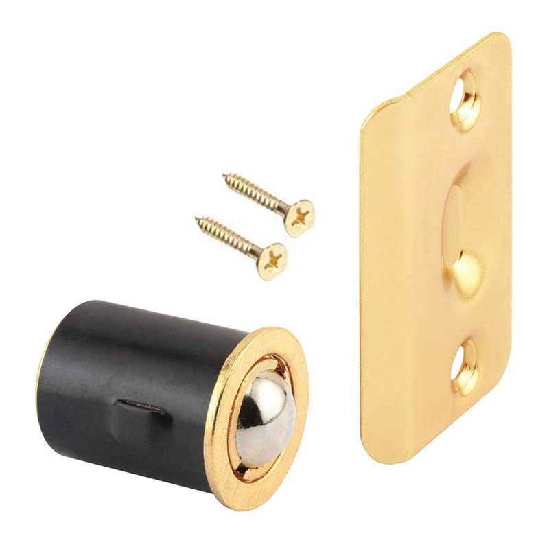 (6 Pack) Brass Plated Closet Door Drive-in Ball Catch with