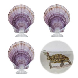 JJMOLLE 3PCS Betta Hammock Shells, Natural Small Fish Tank Decorations, Betta Fish Tank Accessories, Aquarium Decorations, Aquarium Hideout Habitat for Sleeping Resting Hiding Playing (Purple)