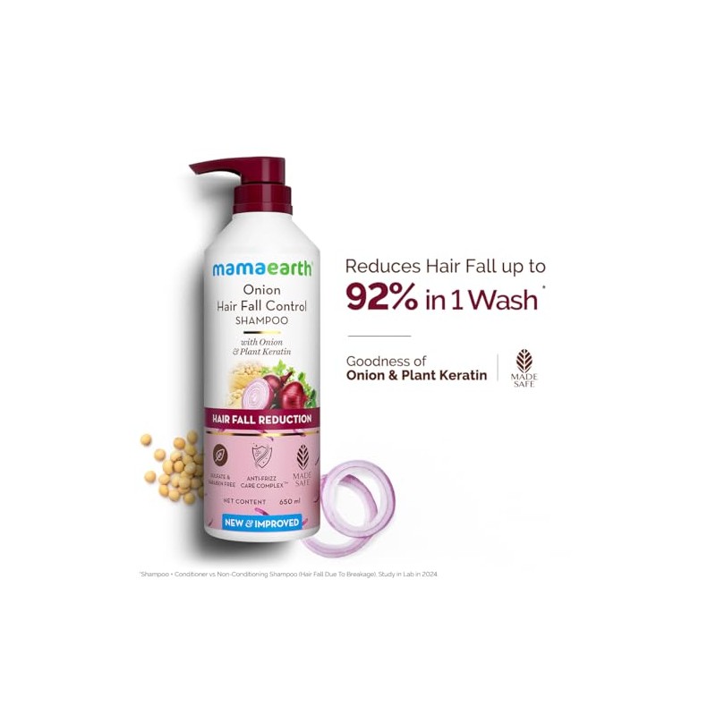 Mamaearth - Champú de cebolla (650 ml)