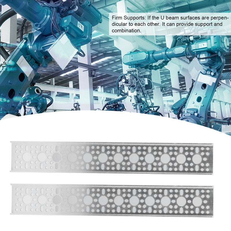 2Pcs U Channel Aluminium 48x12mm Heavy Duty 3 Side Beam