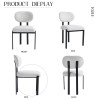 Modern Dining Room Chairs Set of 2, Mid-Century Upholstered Boucle