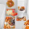 Arttown Fall Pumpkin Truck Bathroom Rug Set of 3,Autumn Maple
