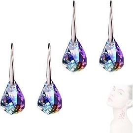 Quartz Stone Lymphvity Magnetotherapy Earrings For Women, Lymphatic Earring Lymphvity Germanium Drainage Acupuncture Crystal Dangle Earrings Fashion Jewelry Gift For Teen (2 Color)