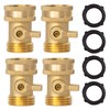 Xiny Tool Brass Garden Hose Shut Off Valve, 4 Pack