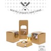 Gcardist Brown Cupcake Boxes Individual Cupcake Container 35Pcs 8.9x8.9x8.9cm Auto-Pop