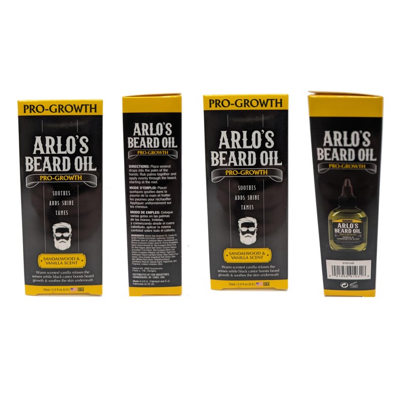 Arlo's Pro Growth Beard Oil - Vanilla Sandalwood 2.5 oz.