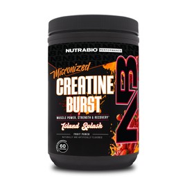NutraBio Creatine Burst – Micronized Creatine Monohydrate Powder – 300 G – Muscle Growth, Reduce Soreness – Faster Recovery Time – 60 Servings Island Splash