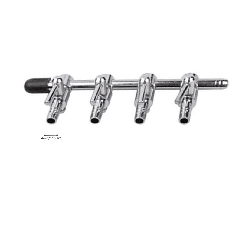 bnafes Aquarium Air Valve 4 Way Inline Manifold Air Flow
