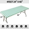 Smiry Rectangle Picnic Table Cloth, Elastic Waterproof Fitted Vinyl Tablecloth
