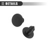 Motoforti Universal Car Rivets Fender Bumper Push Clips,9mm Hole Dia,Plastic,Black,24