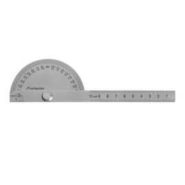 HARFINGTON Stainless Steel Angle Protractor 0-180 Degrees Round Head Finder Measuring Ruler General Tool with 10cm/3.94" Arm for Woodworking