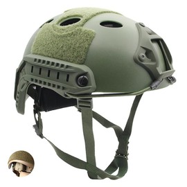 Tactical Helmet Adjustable PJ Helmet Lightweight Fast Protective for Airsoft Paintball CS Game Outdoor Sport (ADJUST-OD)
