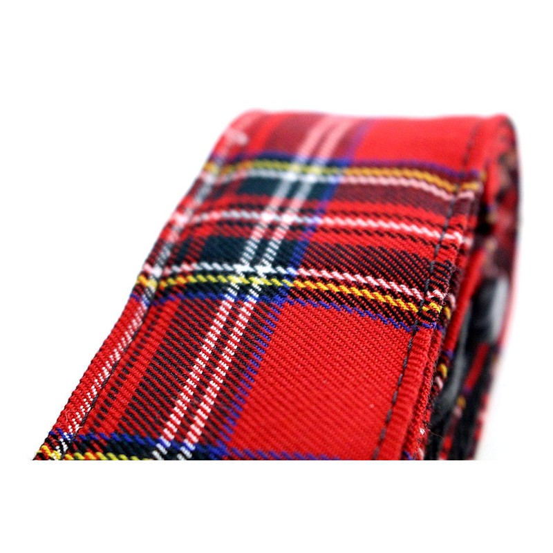 Vtar Vegan Tartan Plaid Design Acoustic Electric Guitar Strap with