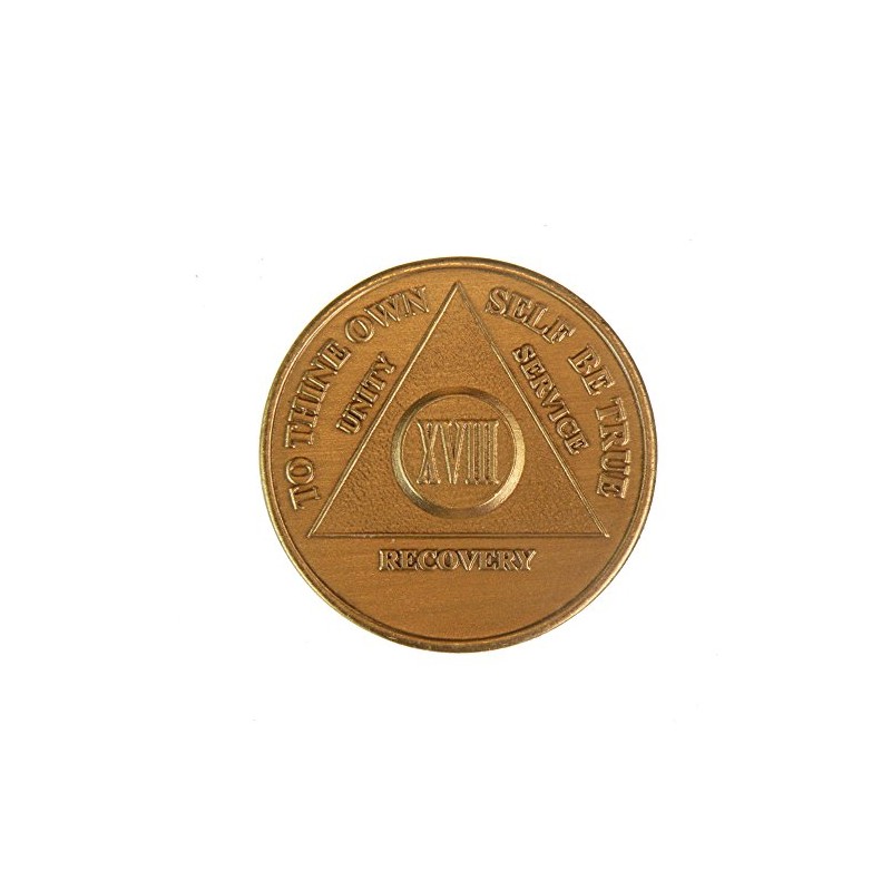18 Year Bronze AA (Alcoholics Anonymous) - Sober / Sobriety