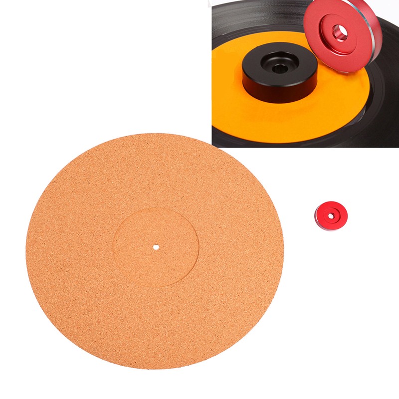 Cork Turntable Mat Vinyl Record Non Shake Slipmat Adapter Phonograph