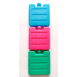 Pack of 3 Mini Travel Cool Box Bag Ice Freezer Blocks Packs Sandwich Cool Bag 3- Color