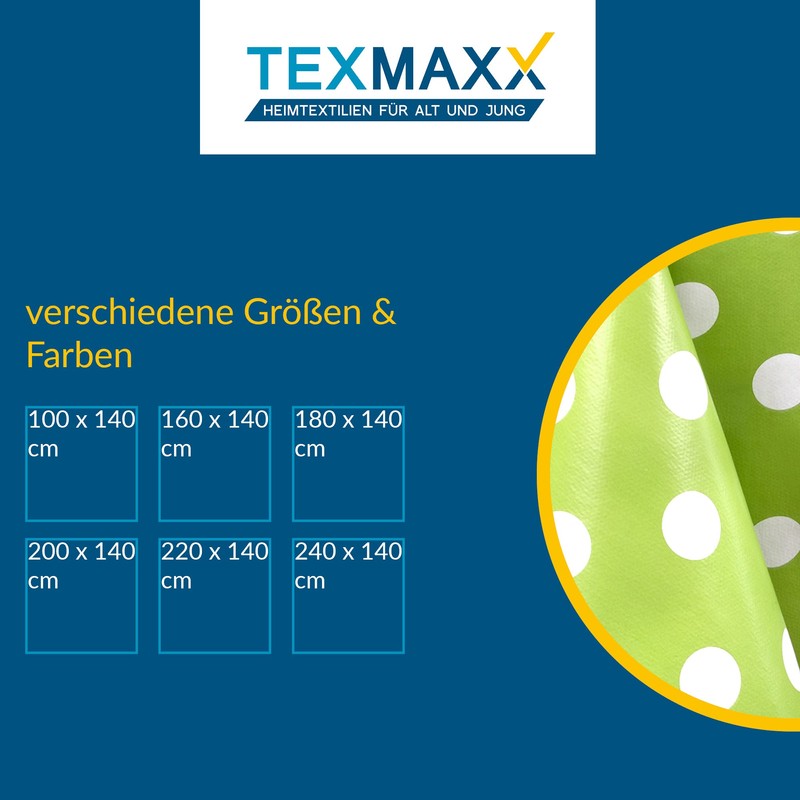 Texmaxx Oilcloth Tablecloth, Wipes Clean
