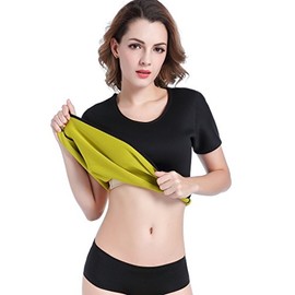 Valentina - Camiseta térmica para mujer, de neopreno, adelgazante, traje de sauna, quemador de grasa estómago, mejor entrenador abdominal para pérdida