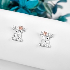 Highland Cow Stud Earrings S925 Sterling Silver Cow Earrings Highland Cow Jewellery Gift For Women Female