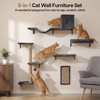 MEWANG 5-in-1 Cat Wall Shelves: Cat Climbing Furniture with Wall