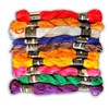 Large Metallic Skeins 10 Coloured Hand Embroidery Thread skeins Floss