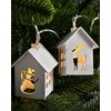 WeRChristmas Reindeer and Snowman Wooden House Light String with 10-LED