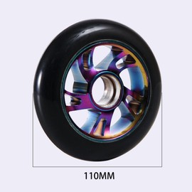 2Pcs 110mm Scooter Wheels, Pro Stunt Scooter Replacement Wheels with ABEC-9 Bearing | Bearings Installed - Quality Scooter Wheels for Smooth Ride