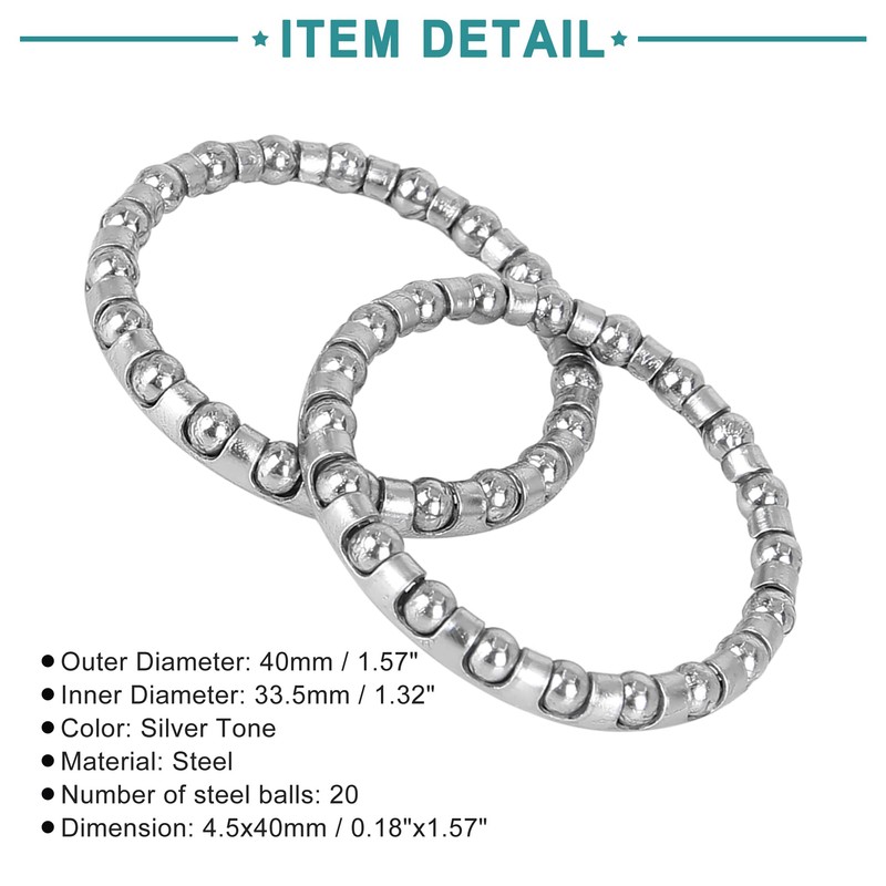 ACROPIX Ball Bearings Cage Crank Bearings 40mm x 20 Wheel
