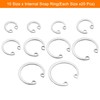sourcing map 200Pcs Internal Retaining Ring Circlip Assortment Set, 304