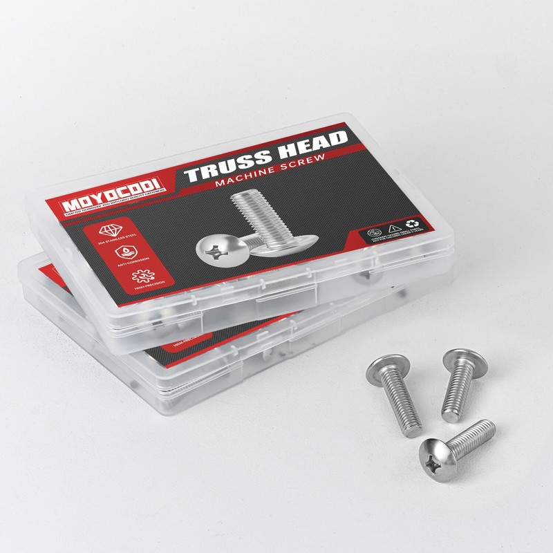 1/4-20 x 1-1/4'' (20 Pack) Truss Head Machine Screws, Phillips