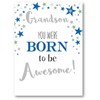 Noel Tatt Grandson Birthday Card - Born to be Awesome