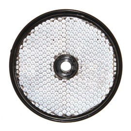 Old-Harvest 12x Reflector with Hole Round 60 mm for Trailer Flatbed Trailer Krad Rear Reflector Marking New (White)