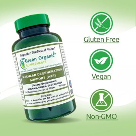 Green Organics Macular Degeneration Support (WET) Vegan Capsules -Eye Health - 360 Capsules