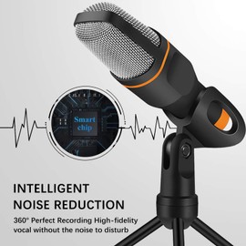 VIMVIP PC Microphone, USB Computer Microphone with Stand for iMac PC Laptop Desktop Windows Computer to Recording, Gaming, Chatting, Skype, MSN