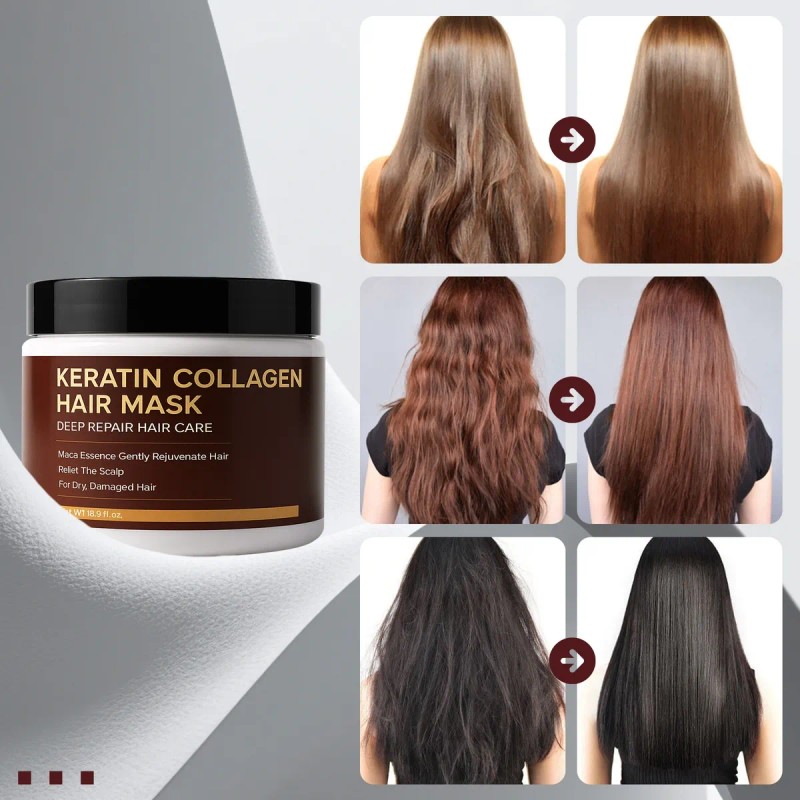 Mascarilla De Cabello Colágeno Reparación Cabello Dañado