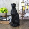 Polyroyal Cheetah Statue - Black Panther Leopard 11”H Resin Modern