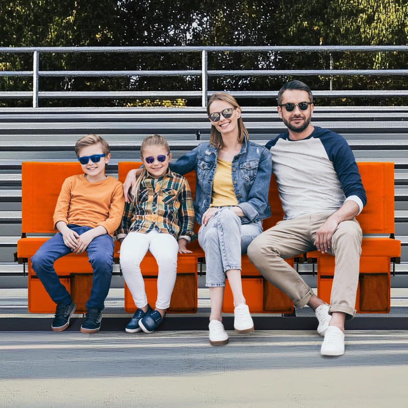 Aliphon Stadium Seat for Bleachers with Back Support and Cushion,