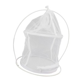 Cylindrical Iron Frame Hanging Cage, Butterfly Habitat Cage, Butterfly Net Cage, Butterfly Habitat Terrarium, Outdoor Mesh Plant Cage with Bottom Zipper for Raising Butterfly Protecting Plants