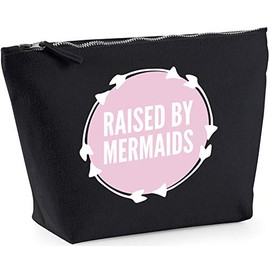 Hippowarehouse Raised by mermaids printed make up cosmetic wash bag 18x19x9cm