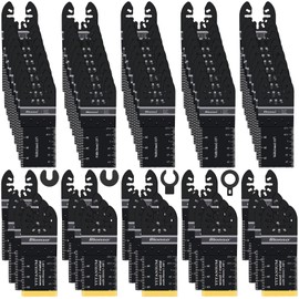 Bionso 120PCS Oscillating Tool Blade, Professional Universal Titanium Multitool Blades for Wood Metal, Multi Tool Blades Kits, Oscillating Saw Blades Fit Dewalt Ryobi Milwaukee Rockwell Fein Makita
