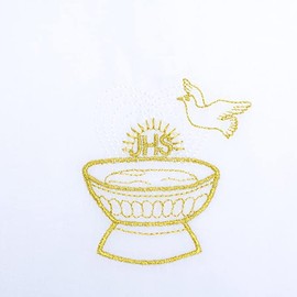 Christening Shirt, Unisex Vest Made in Italy, Hand Embroidered, One Size, White