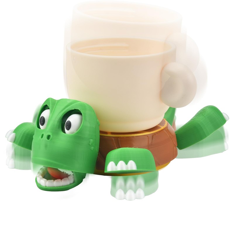 3D Printed Turtle Coaster - Unique and Fun Cup Holder,