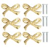 DJAPWPX-Bow Drawer Knobs, Solid Brass Bow Cabinet Knob, Compact Bow