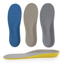 Shoe Insoles, Memory Foam Insoles, Shoes Insert for Women and Men,Providing Arch Support, Great Cushion and Shock Absorption, Relieve Foot Pain (Grey, L)